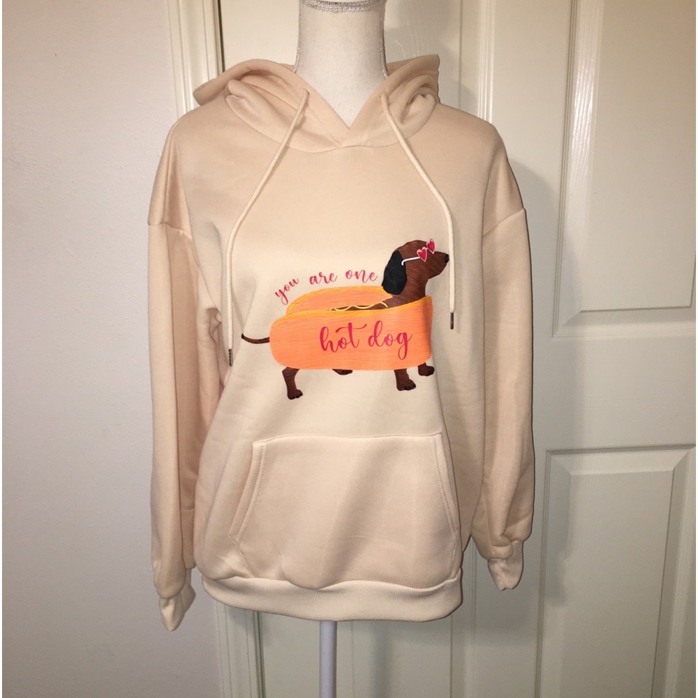 NWOT Shein Dachshund Hoodie Sweatshirt